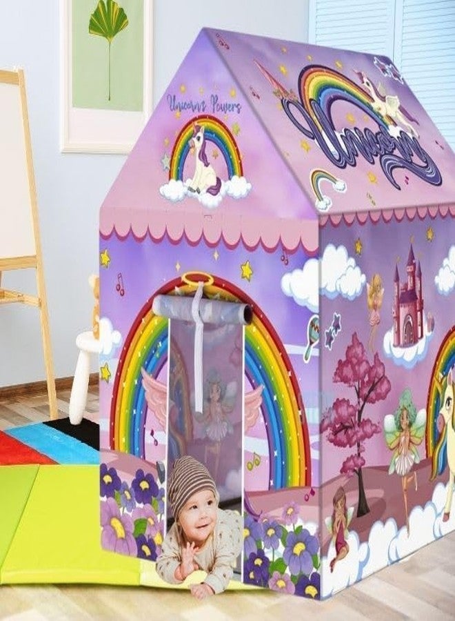 ZIPRON Play Tent House for Kids 2 to 8 Years Boys Girls Foldable Lightweight Indoor Outdoor Children Toy Tent Colorful Kids Playhouse for Home Birthday Gift (Unicorn Theme Play Tent House) - Image 5
