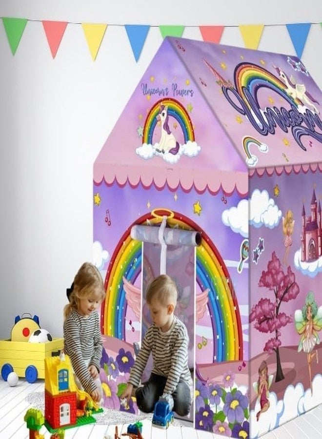 ZIPRON Play Tent House for Kids 2 to 8 Years Boys Girls Foldable Lightweight Indoor Outdoor Children Toy Tent Colorful Kids Playhouse for Home Birthday Gift (Unicorn Theme Play Tent House) - Image 4