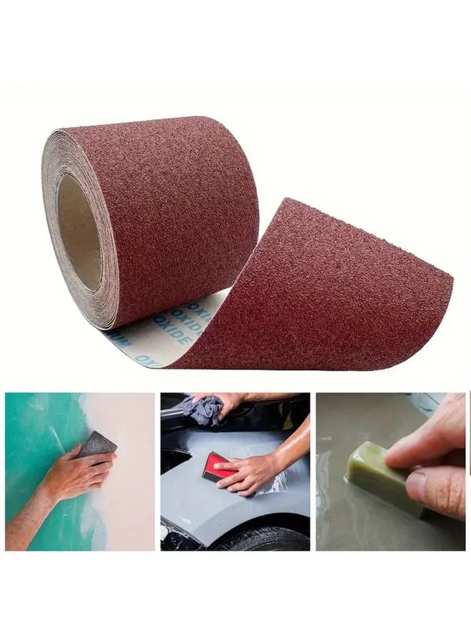 60 Grits Aluminum Oxide Abrasive Sandpaper Roll 2 95inch X 590 55inch For Metal Wood Furniture - Image 2