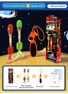 Frisbee Children's Soft Boomerang UFO Parent-Child Interactive Game Outdoor Kindergarten Safety Sports Game Toy-Specifications:[double Arrow-glossy Rotation]❤️Ejection Rocket [soft Eva Material]