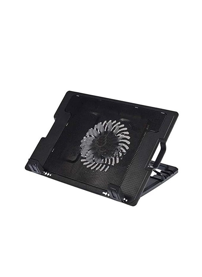 Generic Best 2 USB Port Cooling Pad Macbook And Laptop With LED Light Cooler Fan Stand Black Color (awd)  - Image 1