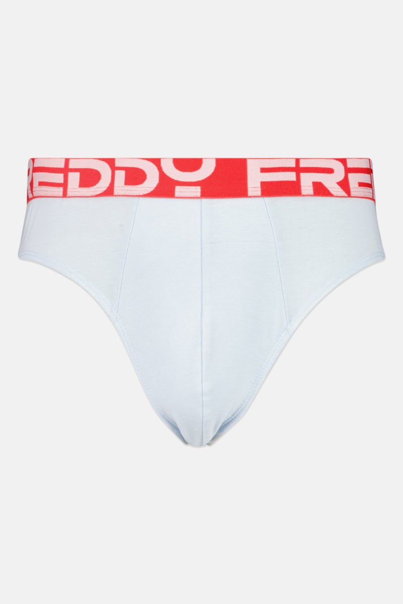 FREDDY Men Brand Logo Brief, Ice Blue - Image 1