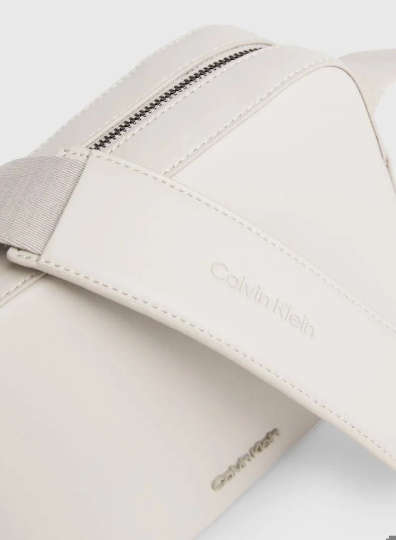 CALVIN KLEIN Men's Crossbody Bag - Polyester, White