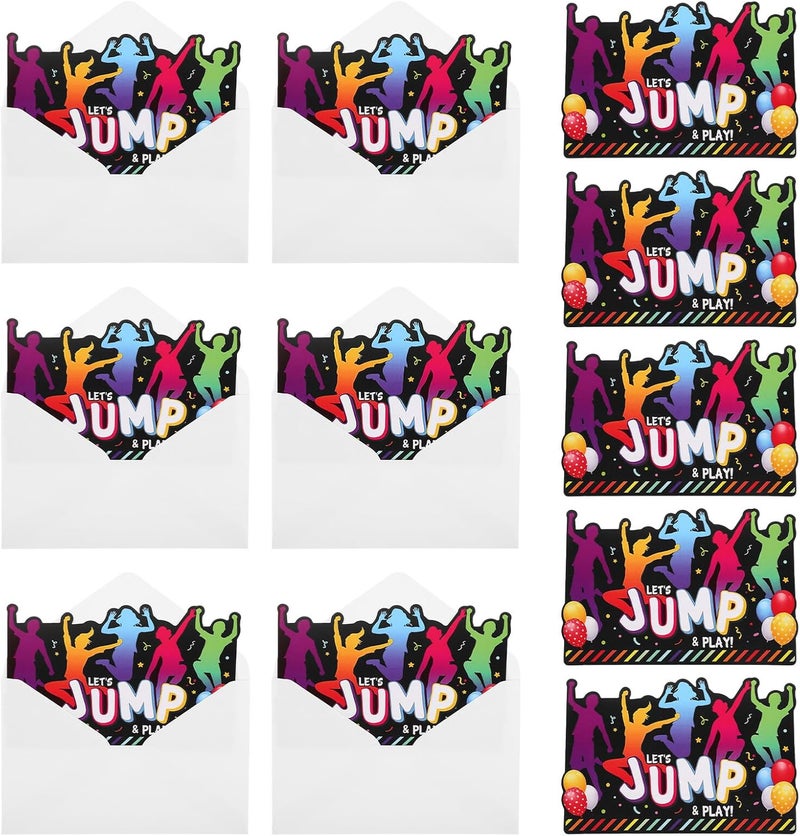 ABOOFAN Jumping Theme Birthday Invitations for Boys with Envelopes, 12-set Party Invitation Cards for Celebration and Festivity Supplies - Image 1