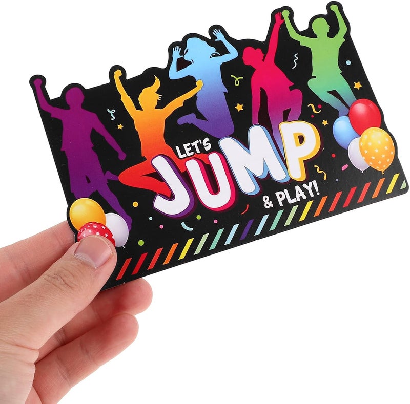 ABOOFAN Jumping Theme Birthday Invitations for Boys with Envelopes, 12-set Party Invitation Cards for Celebration and Festivity Supplies - Image 3