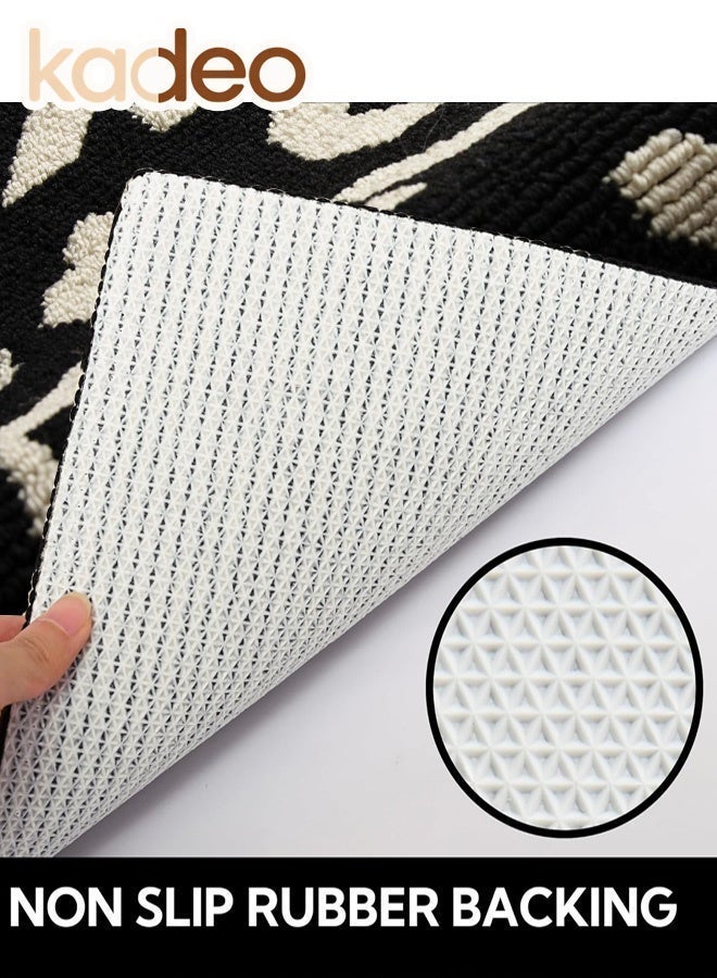 kadeo Door Mat Indoor Entrance, Large Welcome Mat Outdoor, Non Slip Front Dirt Trapping Door Mat Entryway Mats, Rubber Floor Mats, Low-Profile Shoe Matt, Outside Doormat 90*60CM - Image 3