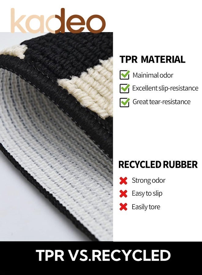 kadeo Door Mat Indoor Entrance, Large Welcome Mat Outdoor, Non Slip Front Dirt Trapping Door Mat Entryway Mats, Rubber Floor Mats, Low-Profile Shoe Matt, Outside Doormat 90*60CM - Image 5