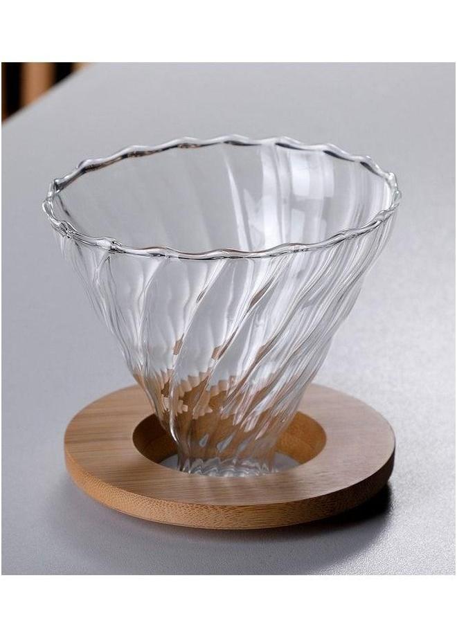 HOMESTAR V60 Pour Over Coffee Maker Set,600ML Server With Glass Dripper, 2 IN 1 Hand Drip Set Home Or Office,1-4 CUPS  - Image 3