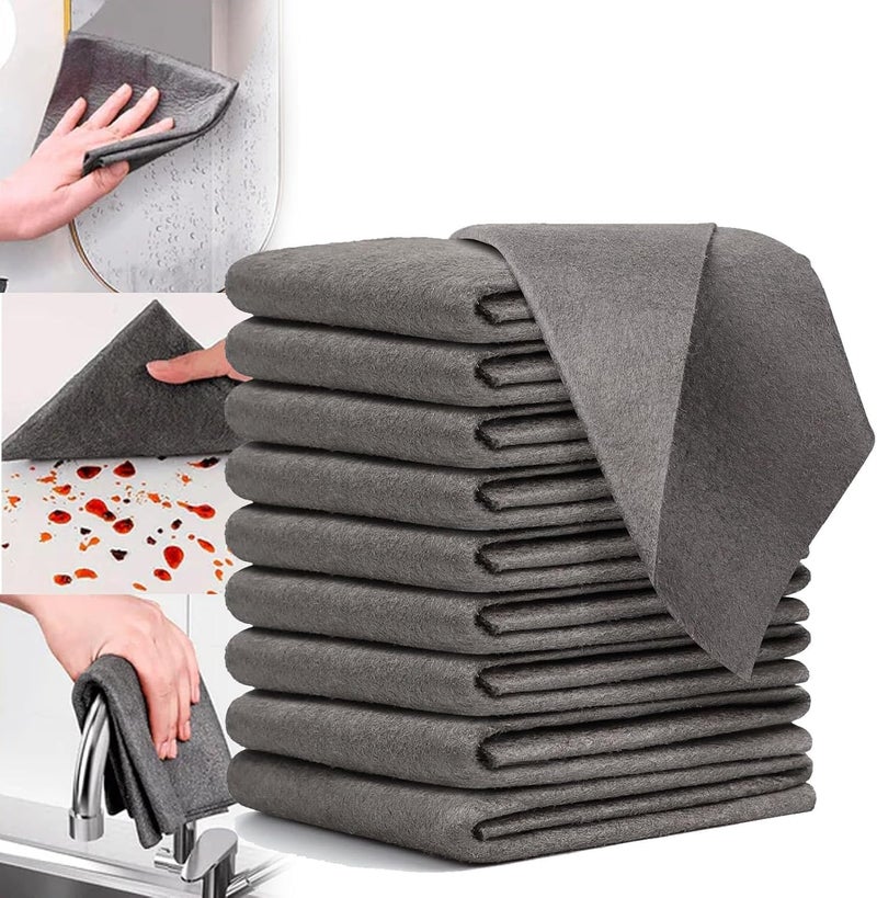 BELOXY 10 Pack Thickened Magic Cleaning Cloth – 2025 New Reusable Microfiber Cloth 30x30 CM, Lint-Free & Streak-Free Multipurpose Towel for Glass, Car, Window, Kitchen & Home Cleaning (10) - Image 1