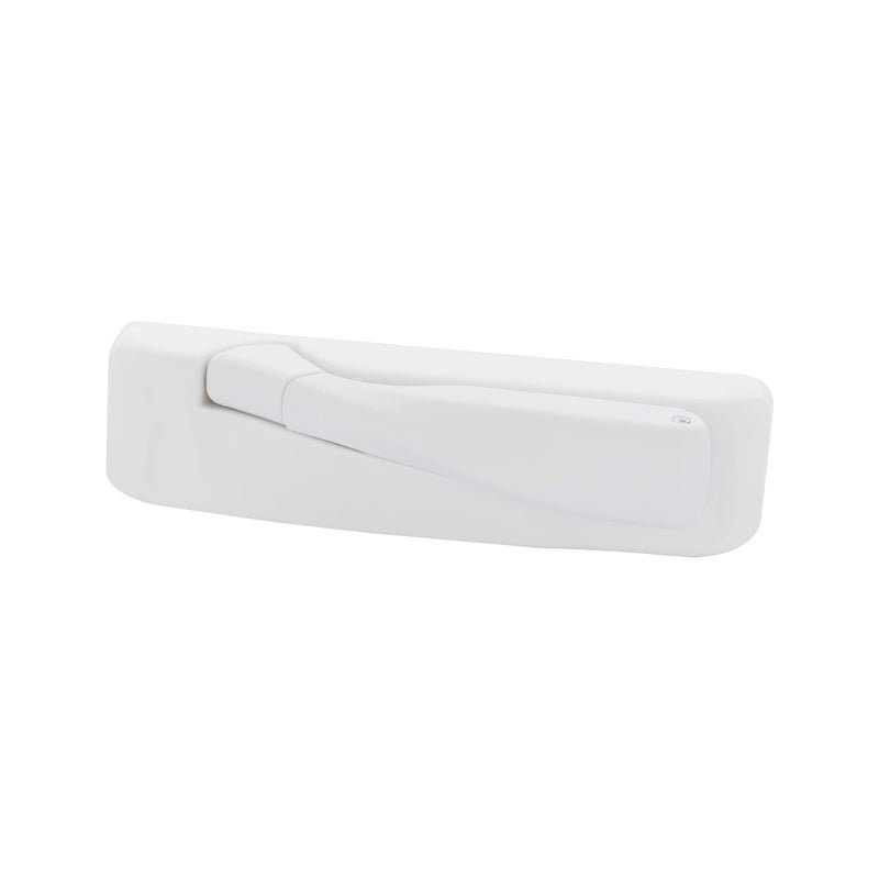 BRIXWELL Encore Tango Fold Handle Left Handed 5-21/64" Length, 1-33/64" Height with 5-1/32" Metal Handle and Plastic Cover, White Finish, Left Hand, Folding Window Crank with Truth Encore Handle - Image 1