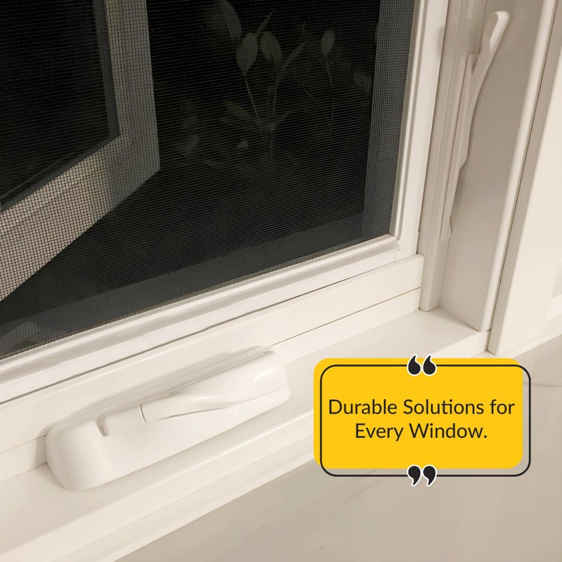 BRIXWELL Encore Tango Fold Handle Left Handed 5-21/64" Length, 1-33/64" Height with 5-1/32" Metal Handle and Plastic Cover, White Finish, Left Hand, Folding Window Crank with Truth Encore Handle - Image 5