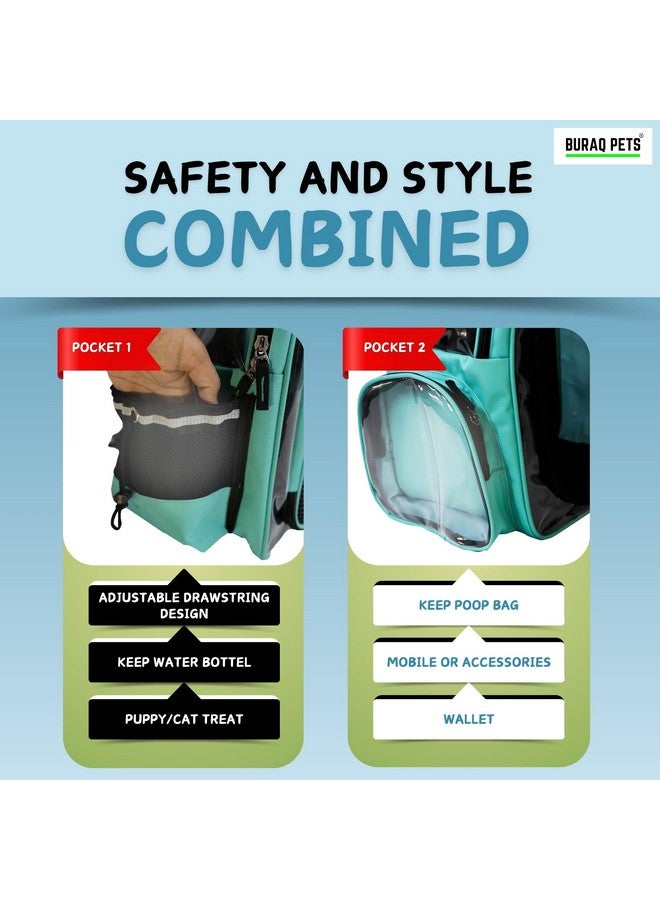 Buraq Pets Explorer Pet Carrier Backpack, Designed with Breathable Space, Ventilated,Ideal Cat House, Portable Cat Bag, Secure and Comfortable Cat Carrier Travel Bag for Outdoor Use (Black) - Image 4