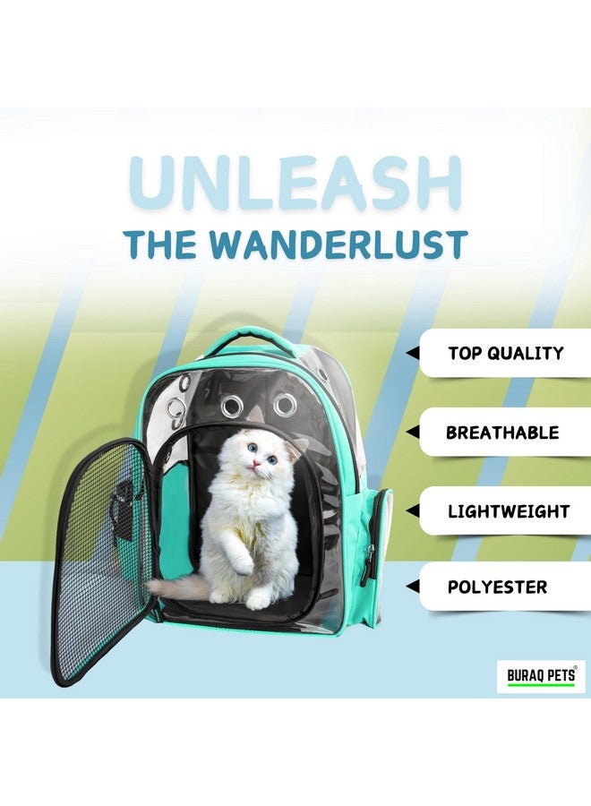 Buraq Pets Explorer Pet Carrier Backpack, Designed with Breathable Space, Ventilated,Ideal Cat House, Portable Cat Bag, Secure and Comfortable Cat Carrier Travel Bag for Outdoor Use (Black) - Image 2
