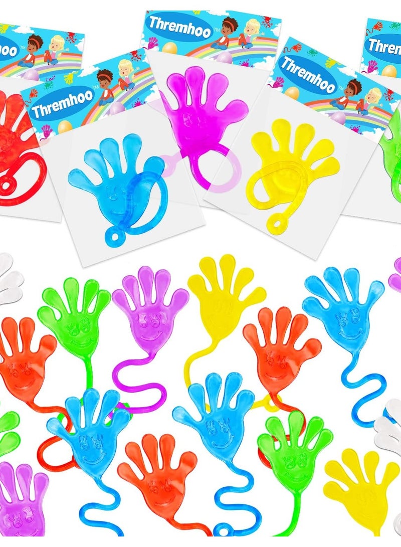 ليموس 40 قطعة من ألعاب اليد اللاصقة بألوان متنوعة مجموعات هدايا حفلات الأطفال ألعاب ممتعة لعبة اليد اللاصقة المطاطية صندوق الكنز للأيدي الملتصقة لجوائز الفصل الدراسي لوازم حفلات أعياد الميلاد - Image 1
