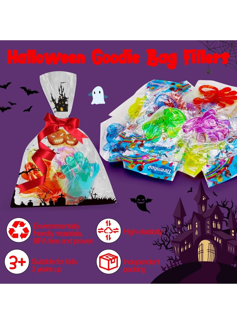 ليموس 40 قطعة من ألعاب اليد اللاصقة بألوان متنوعة مجموعات هدايا حفلات الأطفال ألعاب ممتعة لعبة اليد اللاصقة المطاطية صندوق الكنز للأيدي الملتصقة لجوائز الفصل الدراسي لوازم حفلات أعياد الميلاد - Image 3