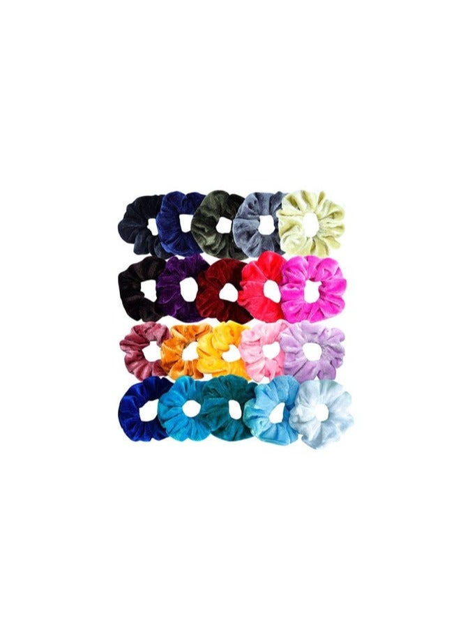 BLOOMING TIME 25 Pcs Hair Scrunchies Velvet Elastic Hair Bands Scrunchy Hair Ties Ropes Scrunchie for Women or Girls Hair Accessories - 25 Assorted Colors Scrunchies - Image 3