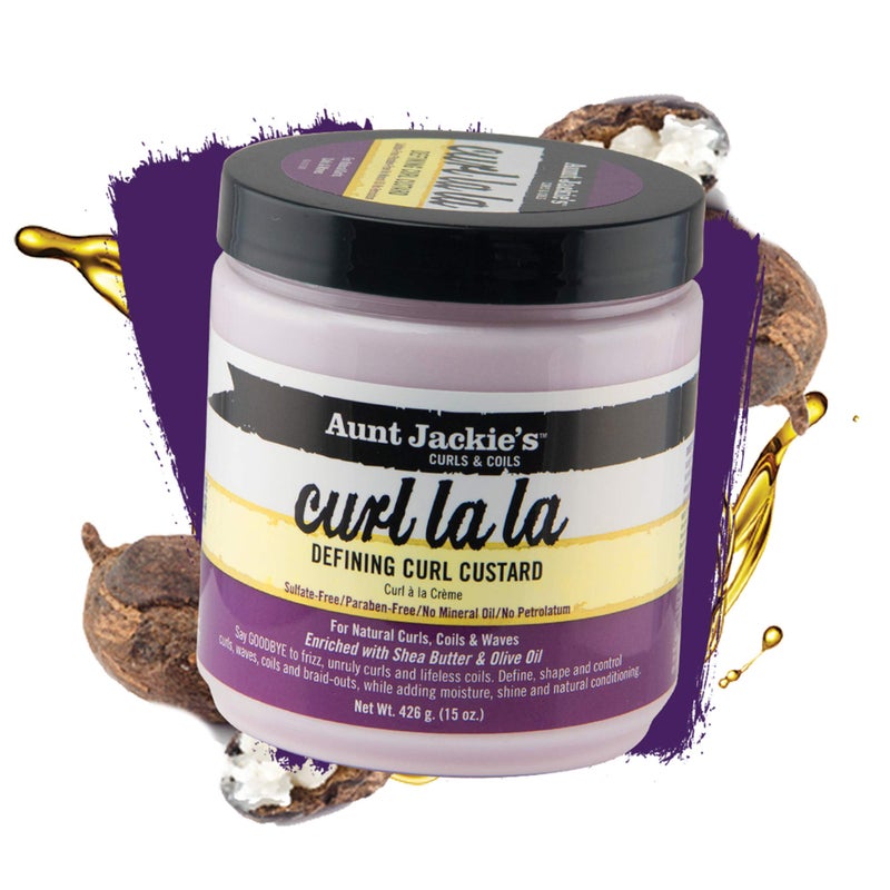 Aunt Jackie's Curl La La, Lightweight Curl Defining Custard, Enriched with Shea Butter & Olive Oil, Basic, 15 Ounce (Pack of 3) - Image 2
