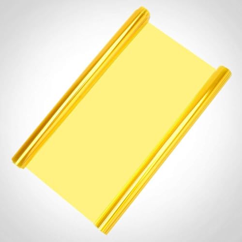 Vadda Yellow Smoke Headlight & Tail Light Tint Film, Self-Adhesive Vinyl for Fog & Sidemarker Lights (12 x 50 Inch) Peel & Stick - Image 1
