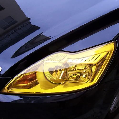 Vadda Yellow Smoke Headlight & Tail Light Tint Film, Self-Adhesive Vinyl for Fog & Sidemarker Lights (12 x 50 Inch) Peel & Stick - Image 5