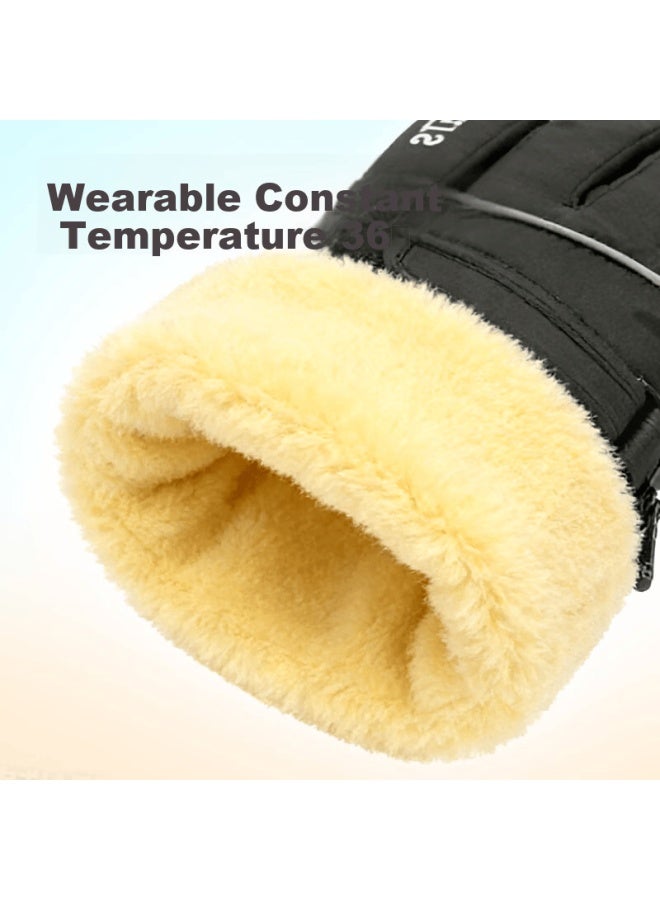 Tmt Waterproof Touchscreen Gloves Winter Thickened Warm Plush Lining Cycling Skiing Outdoor Cold Windproof Sports Gloves - Image 4