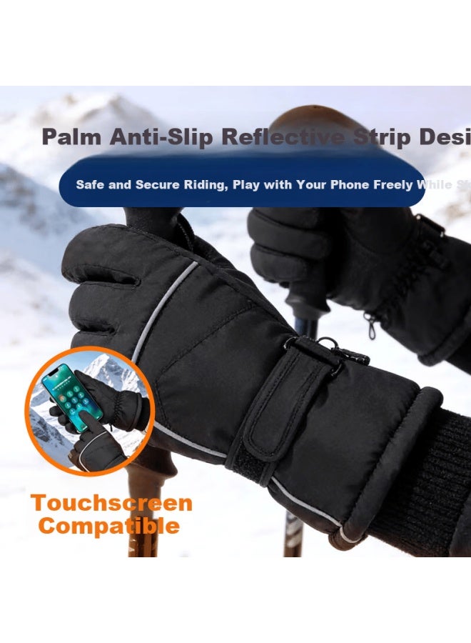 Tmt Waterproof Touchscreen Gloves Winter Thickened Warm Plush Lining Cycling Skiing Outdoor Cold Windproof Sports Gloves - Image 5