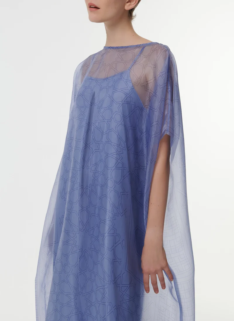 leem  Printed Organza Kaftan for Women | Best Price UAE
