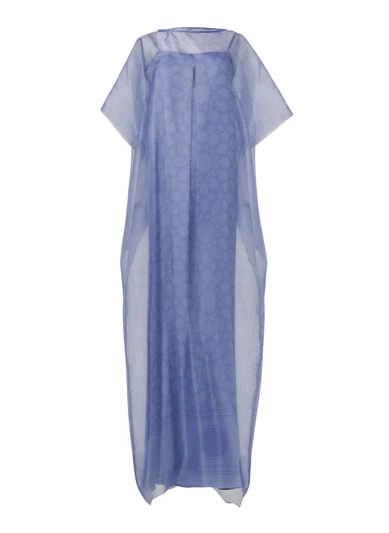 leem  Printed Organza Kaftan for Women | Best Price UAE