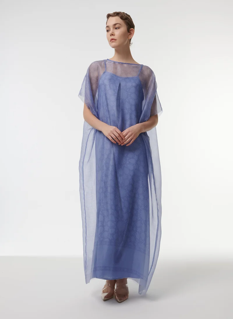 Printed Organza Kaftan