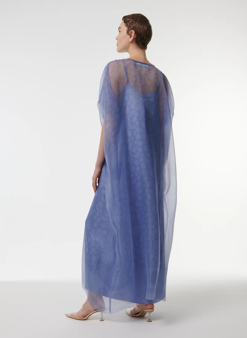 leem  Printed Organza Kaftan for Women | Best Price UAE