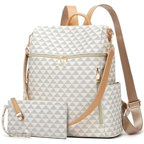 Makes Backpack Purse for Women PU Leather Travel Satchel Handbag Convertible Design Bag with Purse 2 Piece - Image 1