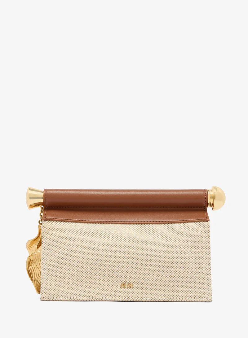 JW PEI Holly Metal Pendant Embellished Clutch
