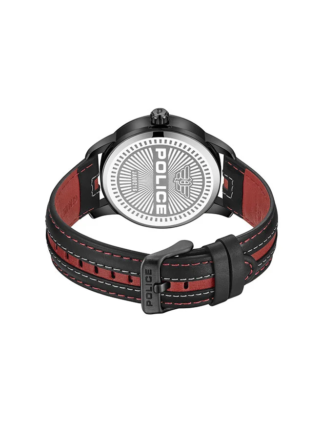 POLICE Men Analog Round Shape Leather Wrist Watch PEWJA0021602 - 44 Mm