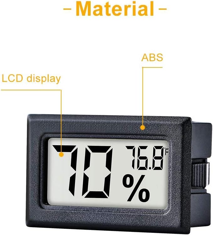 Pgzsy 12 Pack Mini Small Digital Electronic Temperature Humidity Meters Gauge Indoor Thermometer Hygrometer LCD Display Fahrenheit (℉) for Humidors, Greenhouse, Garden - Image 5