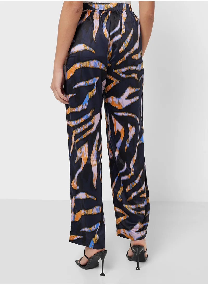 فيرو مودا Printed High Waist Pants