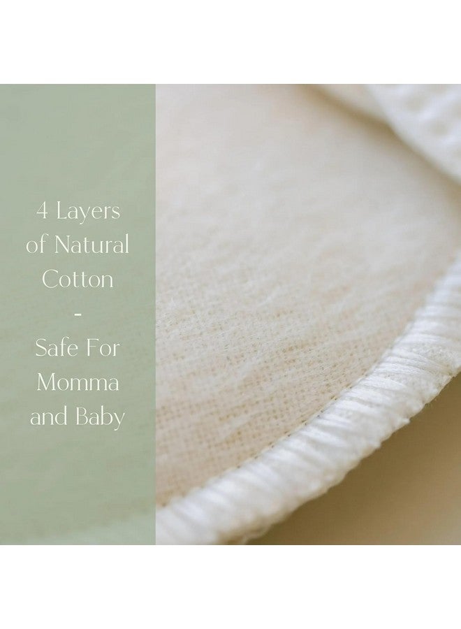 NuAngel NuAngel Natural Cotton Washable Nursing Pad, Essential for Newborn Care, Perfect Breast Pads for Leaking Milk, Nipple Pads for Nursing Newborns, Must-Have for Breastfeeding Moms (4 Pads per Package) - Image 3