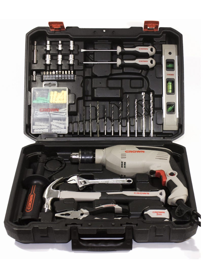 Crown CROWN Drill 13mm Kit 600W 98pcs CK10-XA98  - Image 1
