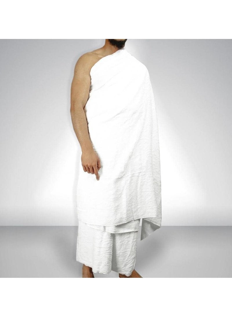 Al othaiman hajj essentials And Umrah - 2 White Towels - 100% Combed cotton Sports towels, weight 1000 grams, made of Egyptian cotton - Image 3