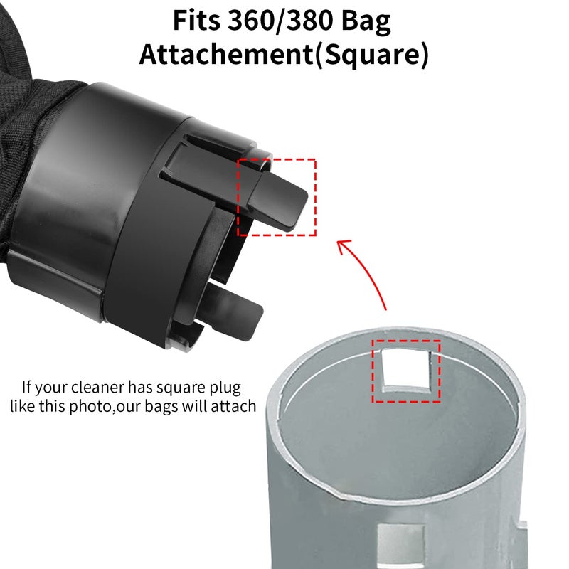 UCEDER Black 360 380 Bag Replacement for Polaris Pool Cleaner Parts, All Purpose Pool Debris Filter Bags with Anti-Rust Zipper(3 Pack) - Image 4