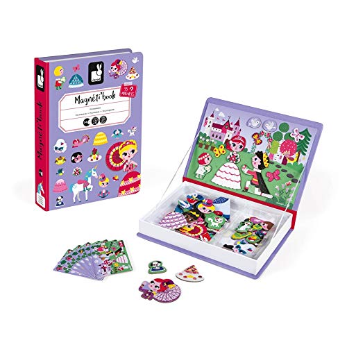 Janod MagnetiBook 63 pc Magnetic Princess Costumes Dress Up Game Ages 3 J02725 - Image 1