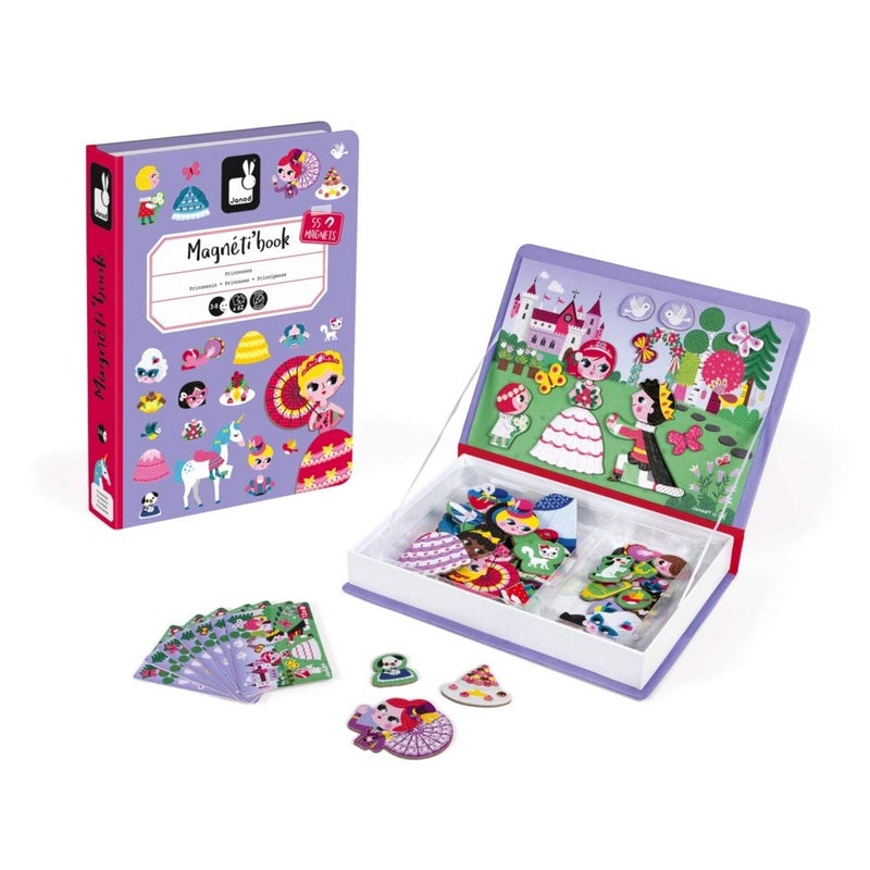 Janod MagnetiBook 63 pc Magnetic Princess Costumes Dress Up Game Ages 3 J02725 - Image 2