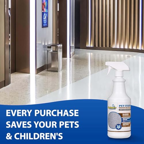Sheiner's Pet Stain Remover & Pet Odor Eliminator, Advanced Cleaning Bio-Enzyme Cleaner Solution for Carpets, Rugs, Upholstery & Multi-Surfaces, Safe for Pets & Kids. (32 oz) - Image 4