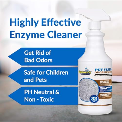 Sheiner's Pet Stain Remover & Pet Odor Eliminator, Advanced Cleaning Bio-Enzyme Cleaner Solution for Carpets, Rugs, Upholstery & Multi-Surfaces, Safe for Pets & Kids. (32 oz) - Image 2