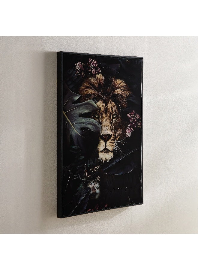 Home Box Fossel Lion Framed Picture - 50x70x3 cm - Image 1