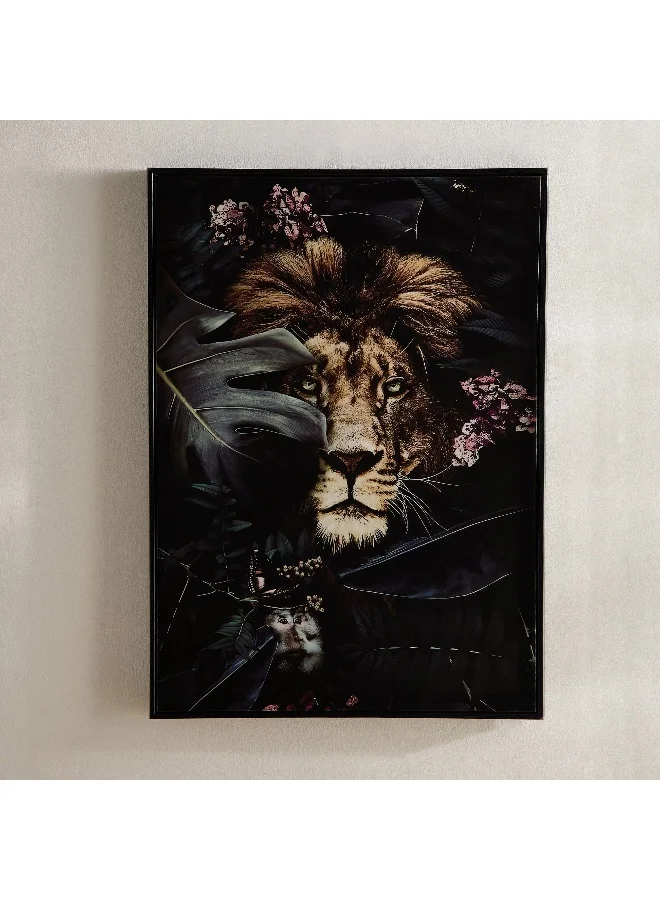 Home Box Fossel Lion Framed Picture - 50x70x3 cm