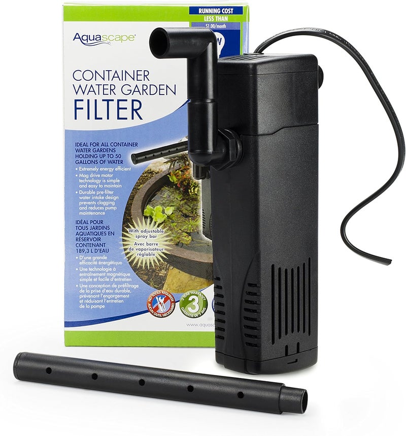 Aquascape Container Water Garden Filter for Patio Ponds and Small Aquatic Gardens  77005  Black - Image 1
