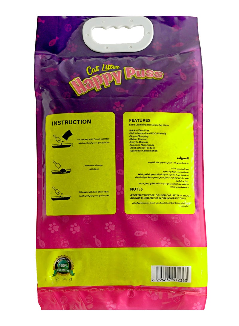 هابي بوس رمل قطط  قوي التكتل من مادة البنتونيت الطبيعي 10L كلاسيكي - Image 4