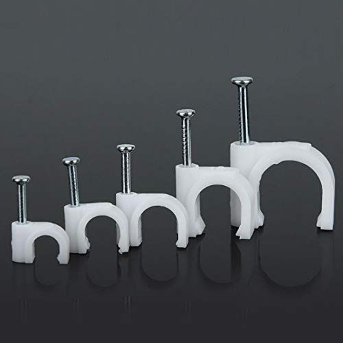 DIY Crafts Pack Of 3 Sets 100x3 Square Mix 100Pcspack 514mm RoundSquare Steel Nail Cable Clamp Supplies Wire Cable Clip Buckle Plastic Clips Ties Fixer FastPack Of 3 Sets 100x3 Square - Image 4