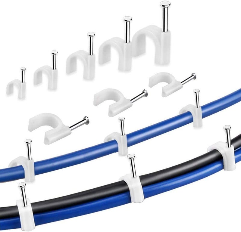 DIY Crafts Pack Of 3 Sets 100x3 Square Mix 100Pcspack 514mm RoundSquare Steel Nail Cable Clamp Supplies Wire Cable Clip Buckle Plastic Clips Ties Fixer FastPack Of 3 Sets 100x3 Square - Image 3