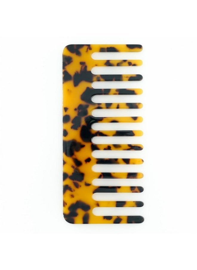 menesia Enesia Cellulose Wide Tooth Comb Detangler For Women Curly Hair Wet Hair Thick Hair Small Travel Detangling Comb With Case For Men (Tortoise Shell Color)  - Image 5
