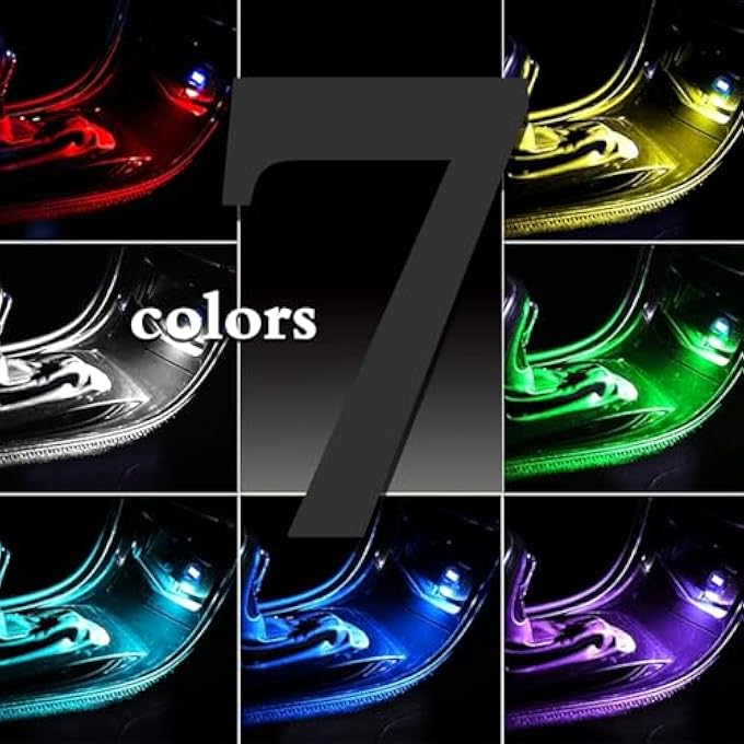 Bukela Usb Car Ambient Lighting Car Interior Ambient Light Portable Mini Led Night Light 7 Colors Adjustable Laptops Usb Sockets Night Lights And Extra Usbplugs Decoration 4 Pieces - Image 2
